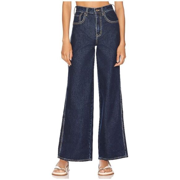 We The Free Curvy Gia Wide Leg High Waist Jeans in Baltic Blue Size 31 - Picture 1 of 15